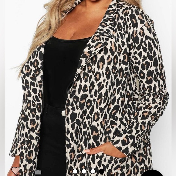 BOOHOO LEOPARD PRINT DUSTER - Picture 4 of 6
